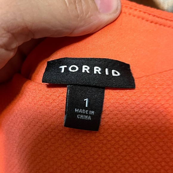 Orange Torrid Skater Dress Crisscross Back - Picture 2 of 3